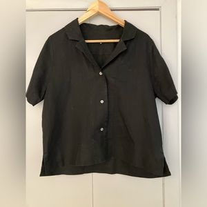 Quince double breasted blouse